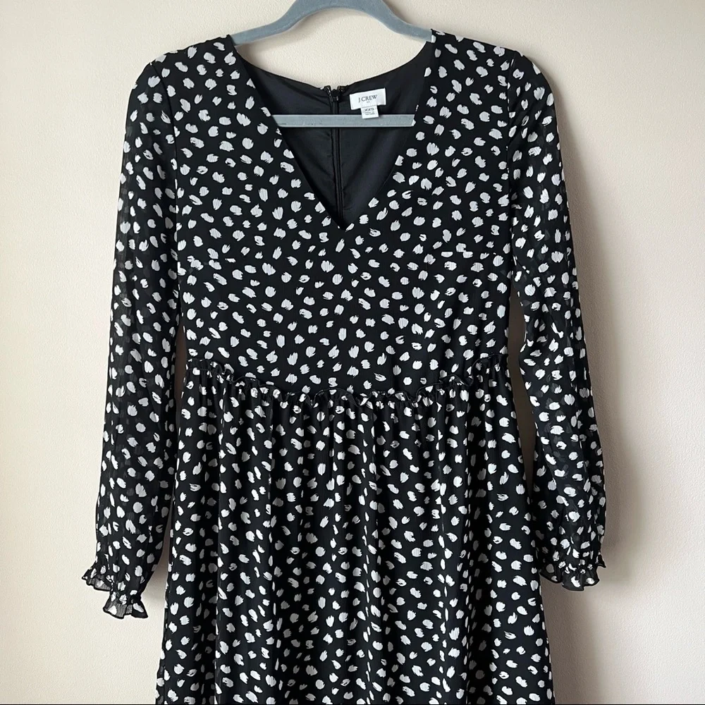 J.Crew Factory Crinkle V Neck Midi Dress XXS size 2 - Picture 3 of 11